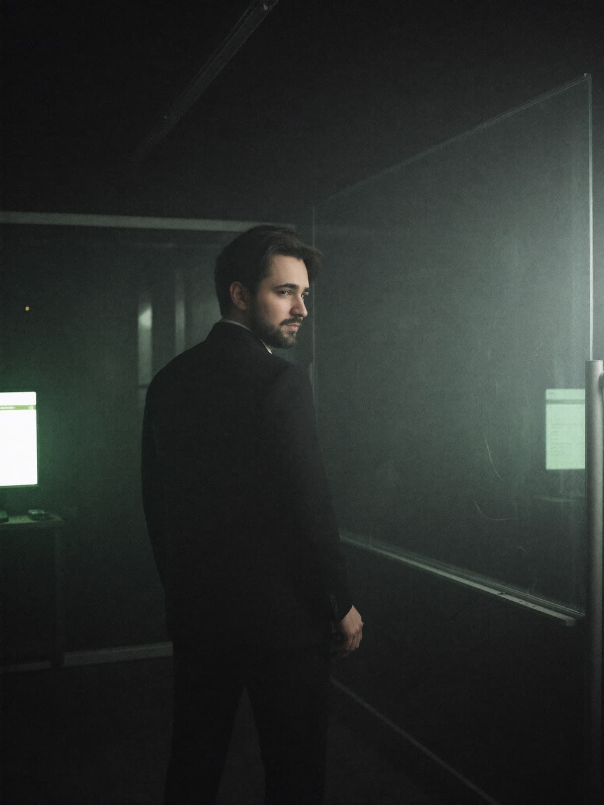Noe Nei in a dark control room