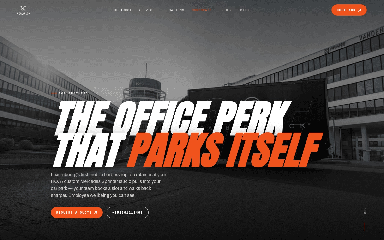 BarberTruck corporate page