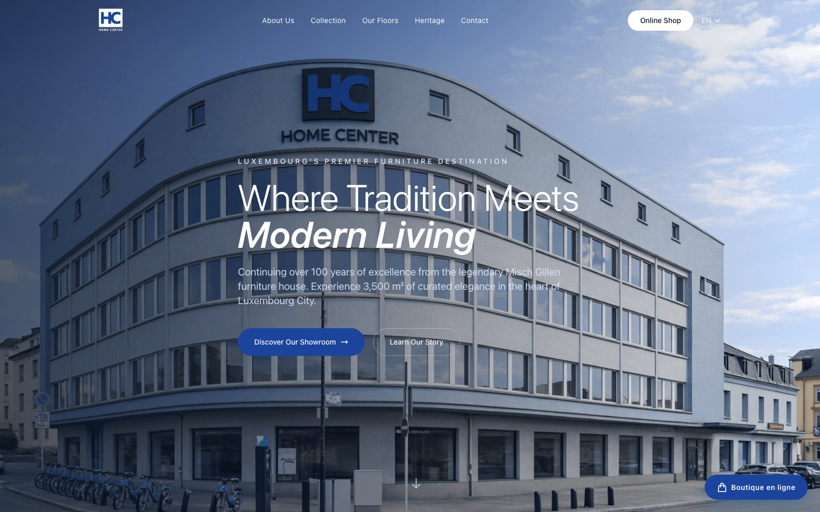 Home Center website screenshot