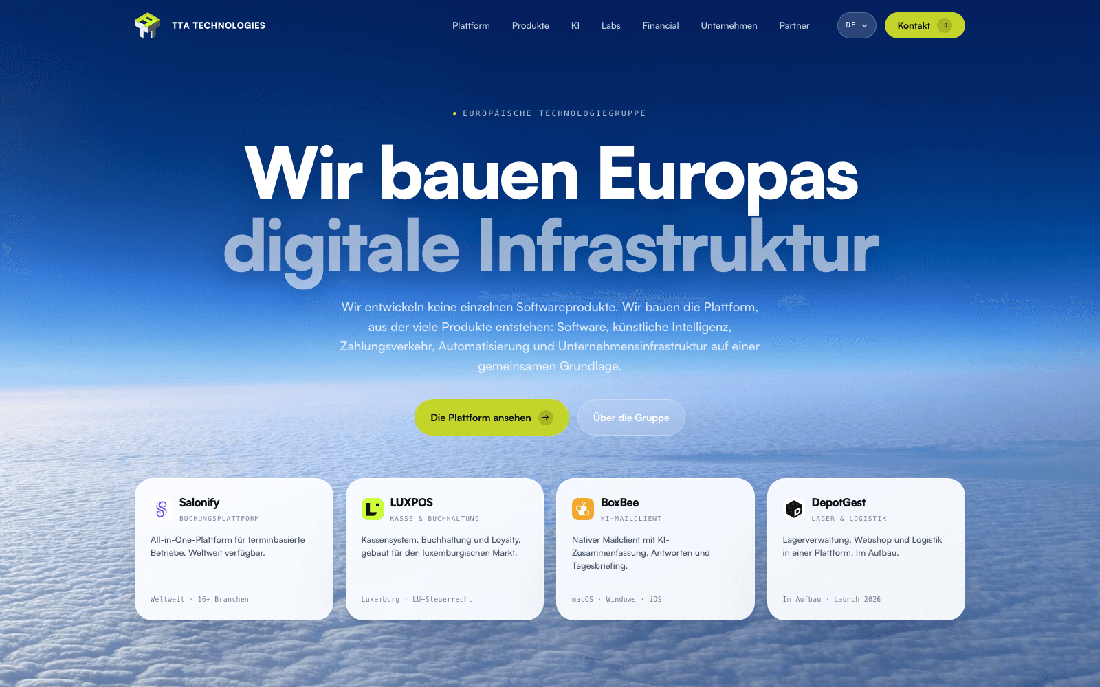 TTA Technologies website screenshot